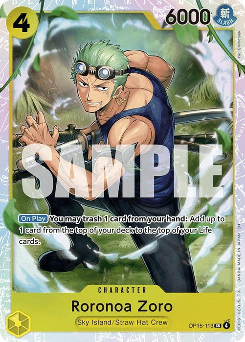 Roronoa Zoro (OP15-113) (OP15-113) (Foil) [Adventure on Kami's Island]