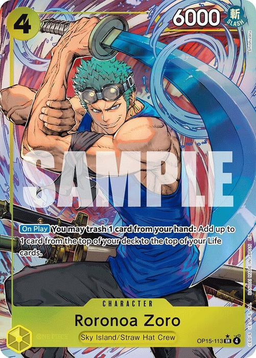 Roronoa Zoro (OP15-113) (Alternate Art) (OP15-113) (Foil) [Adventure on Kami's Island]