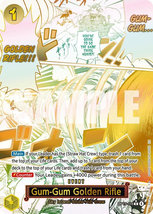 Gum-Gum Golden Rifle (Alternate Art) (OP15-116) (Foil) [Adventure on Kami's Island]