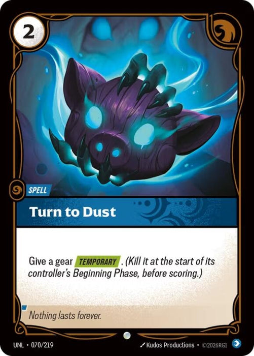 Image for Turn to Dust (070/219) (Foil) [Unleashed] - Riftbound: League of Legends Trading Card Game