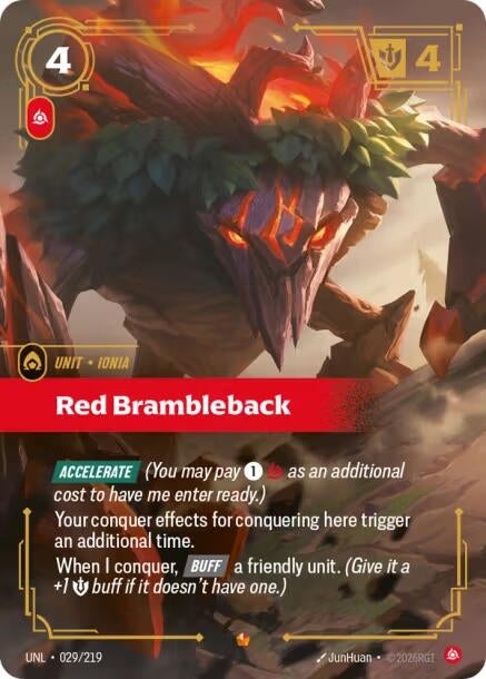 Image for Red Brambleback (029/219) (Foil) [Unleashed] - Riftbound: League of Legends Trading Card Game