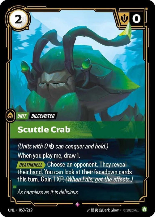 Image for Scuttle Crab (053/219) (Foil) [Unleashed] - Riftbound: League of Legends Trading Card Game