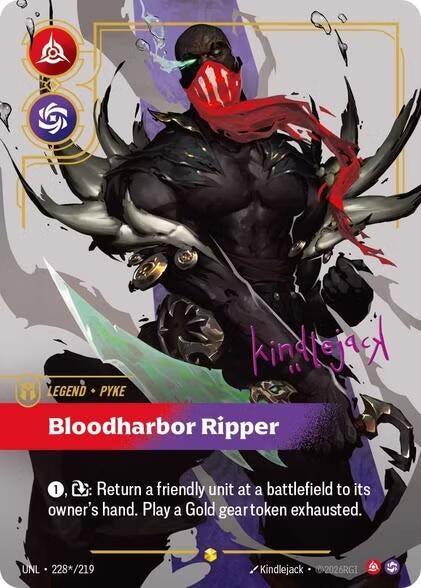 Image for Pyke - Bloodharbor Ripper (Signature) (228*/219) (Foil) [Unleashed] - Riftbound: League of Legends Trading Card Game