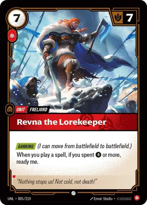 Image for Revna the Lorekeeper (005/219) [Unleashed] - Riftbound: League of Legends Trading Card Game