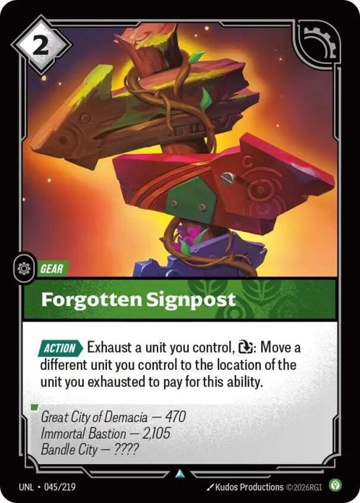 Image for Forgotten Signpost (045/219) [Unleashed] - Riftbound: League of Legends Trading Card Game