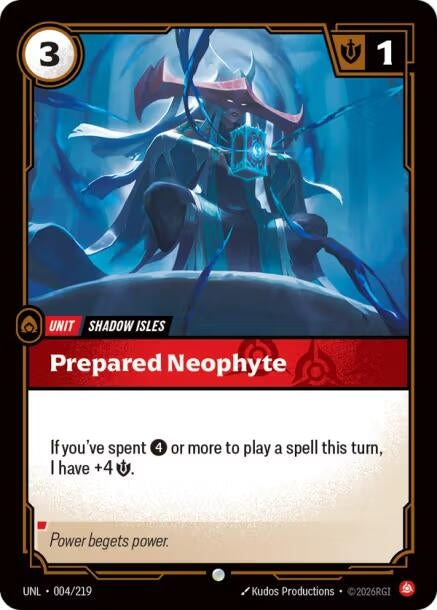 Image for Prepared Neophyte (004/219) (Foil) [Unleashed] - Riftbound: League of Legends Trading Card Game