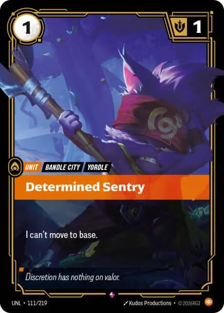 Image for Determined Sentry (111/219) (Foil) [Unleashed] - Riftbound: League of Legends Trading Card Game