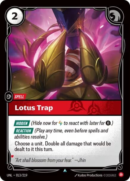 Image for Lotus Trap (013/219) (Foil) [Unleashed] - Riftbound: League of Legends Trading Card Game