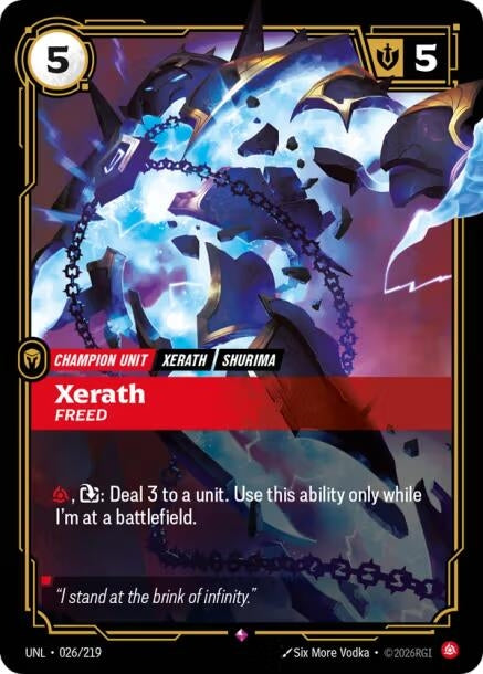 Image for Xerath - Freed (026/219) (Foil) [Unleashed] - Riftbound: League of Legends Trading Card Game