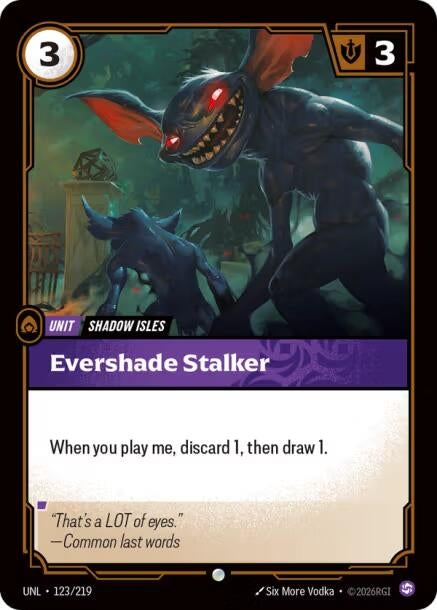 Image for Evershade Stalker (123/219) (Foil) [Unleashed] - Riftbound: League of Legends Trading Card Game
