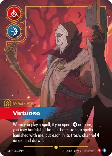 Image for Jhin - Virtuoso (Overnumbered) (226/219) (Foil) [Unleashed] - Riftbound: League of Legends Trading Card Game