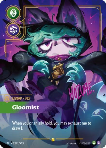 Image for Vex - Gloomist (Signature) (232*/219) (Foil) [Unleashed] - Riftbound: League of Legends Trading Card Game