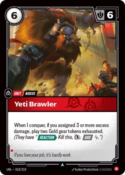 Image for Yeti Brawler (018/219) (Foil) [Unleashed] - Riftbound: League of Legends Trading Card Game