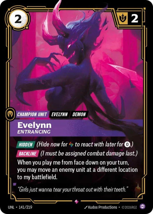 Image for Evelynn - Entrancing (141/219) (Foil) [Unleashed] - Riftbound: League of Legends Trading Card Game