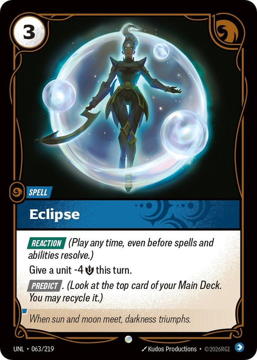 Image for Eclipse (063/219) (Foil) [Unleashed] - Riftbound: League of Legends Trading Card Game