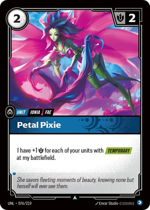 Image for Petal Pixie (076/219) (Foil) [Unleashed] - Riftbound: League of Legends Trading Card Game