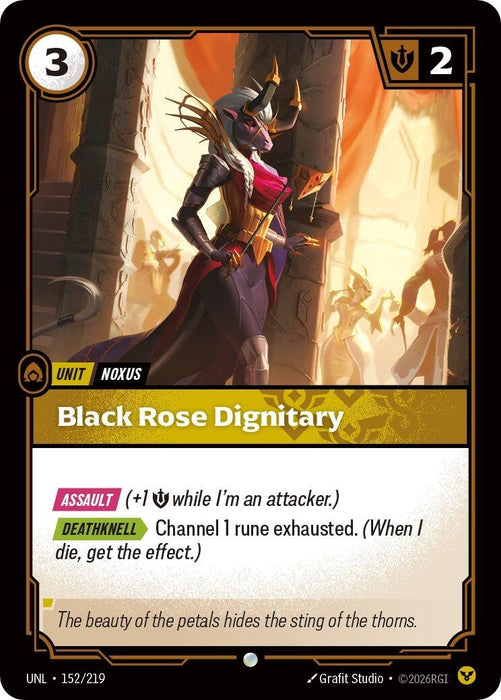 Image for Black Rose Dignitary (152/219) (Foil) [Unleashed] - Riftbound: League of Legends Trading Card Game