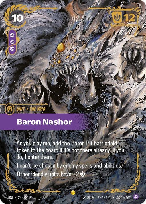 Image for Baron Nashor (Ultimate) (238/219) (Foil) [Unleashed] - Riftbound: League of Legends Trading Card Game