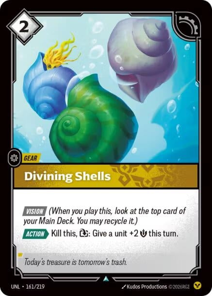 Image for Divining Shells (161/219) (Foil) [Unleashed] - Riftbound: League of Legends Trading Card Game