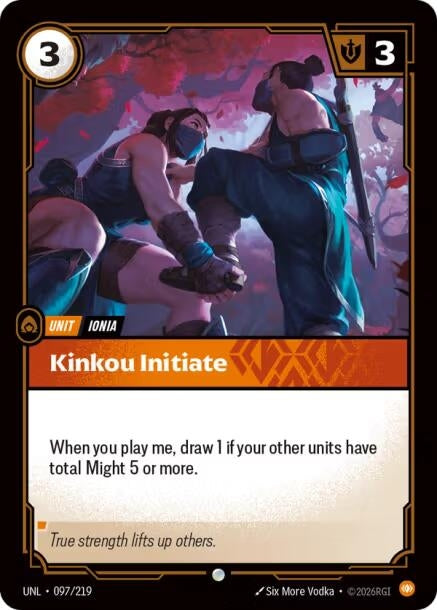 Image for Kinkou Initiate (097/219) (Foil) [Unleashed] - Riftbound: League of Legends Trading Card Game