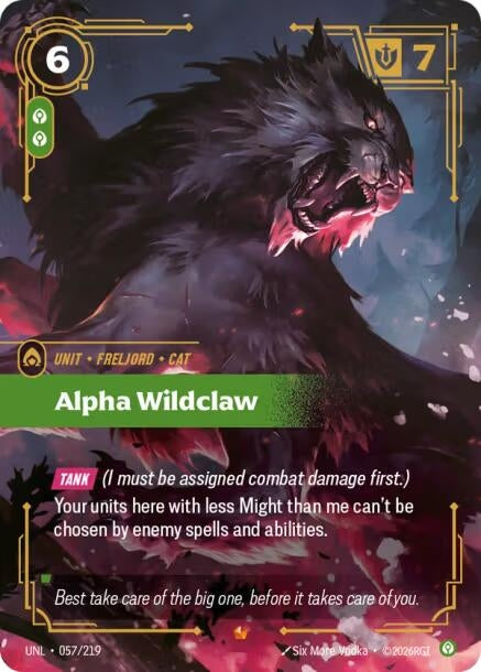Image for Alpha Wildclaw (057/219) (Foil) [Unleashed] - Riftbound: League of Legends Trading Card Game