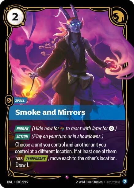 Image for Smoke and Mirrors (083/219) (Foil) [Unleashed] - Riftbound: League of Legends Trading Card Game
