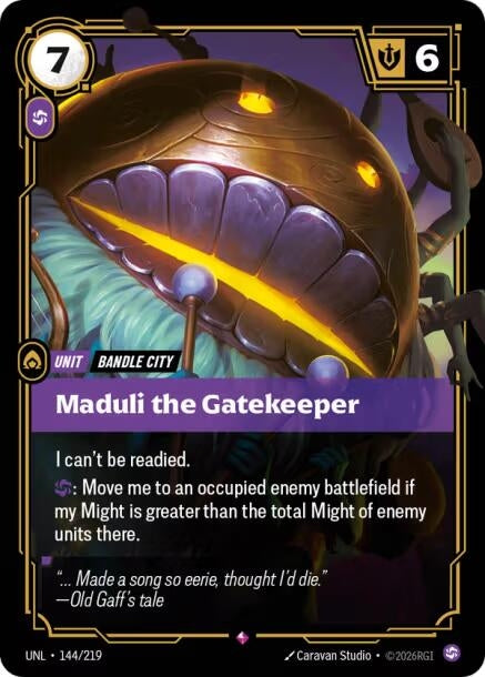 Image for Maduli the Gatekeeper (144/219) (Foil) [Unleashed] - Riftbound: League of Legends Trading Card Game