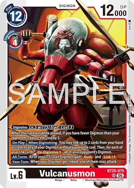 Image for Vulcanusmon (BT25-075 SR) (Foil) [Dual Revolution] - Digimon Card Game
