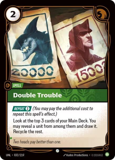 Image for Double Trouble (032/219) (Foil) [Unleashed] - Riftbound: League of Legends Trading Card Game