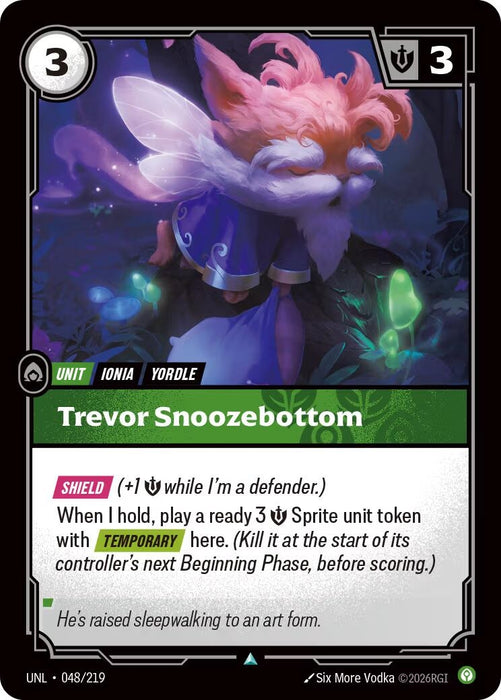 Image for Trevor Snoozebottom (048/219) (Foil) [Unleashed] - Riftbound: League of Legends Trading Card Game