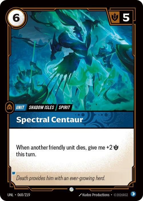 Image for Spectral Centaur (068/219) (Foil) [Unleashed] - Riftbound: League of Legends Trading Card Game