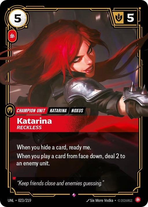Image for Katarina - Reckless (023/219) (Foil) [Unleashed] - Riftbound: League of Legends Trading Card Game