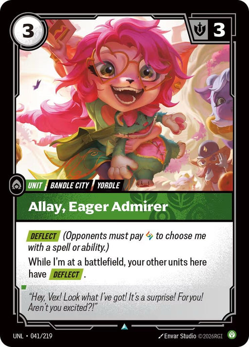 Image for Allay, Eager Admirer (041/219) (Foil) [Unleashed] - Riftbound: League of Legends Trading Card Game