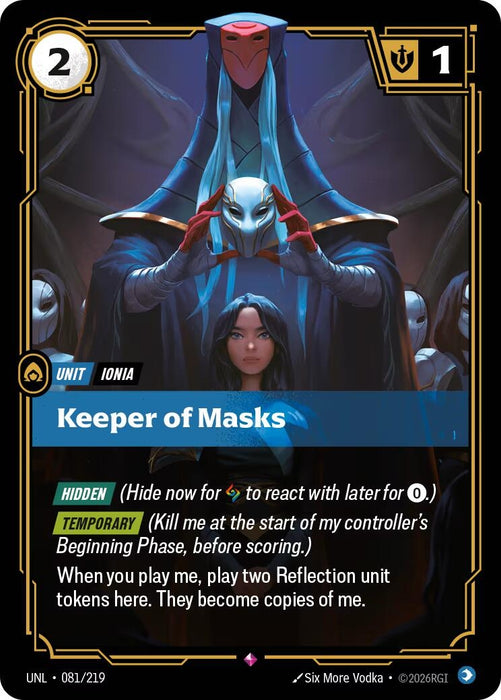 Image for Keeper of Masks (081/219) (Foil) [Unleashed] - Riftbound: League of Legends Trading Card Game