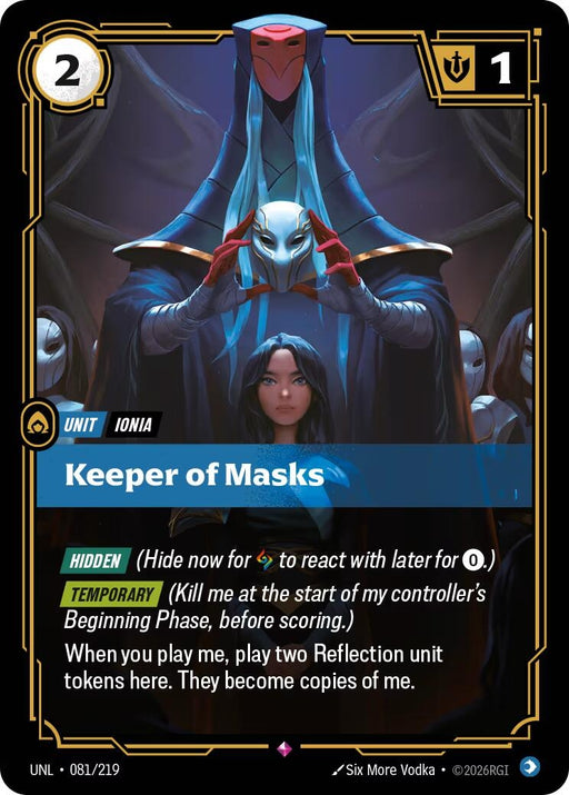 Image for Keeper of Masks (081/219) (Foil) [Unleashed] - Riftbound: League of Legends Trading Card Game