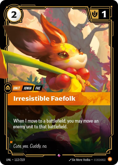 Image for Irresistible Faefolk (112/219) (Foil) [Unleashed] - Riftbound: League of Legends Trading Card Game