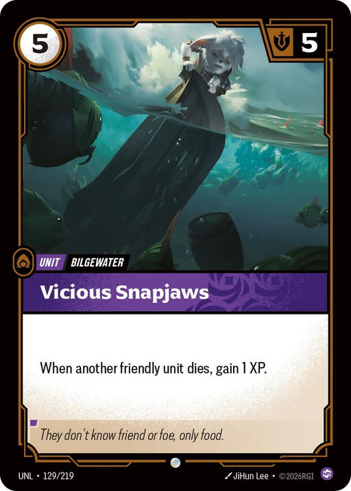 Image for Vicious Snapjaws (129/219) (Foil) [Unleashed] - Riftbound: League of Legends Trading Card Game