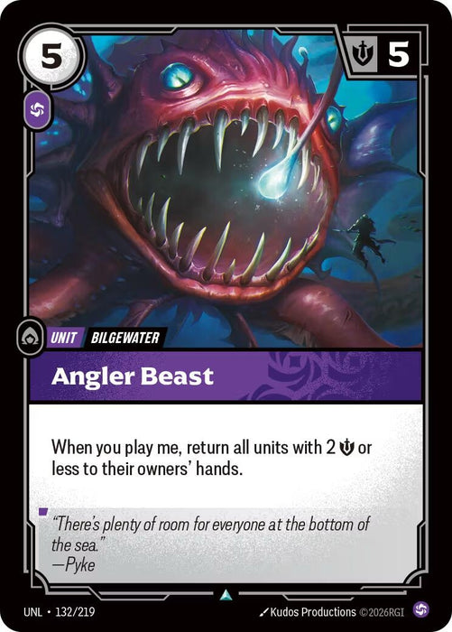 Image for Angler Beast (132/219) (Foil) [Unleashed] - Riftbound: League of Legends Trading Card Game