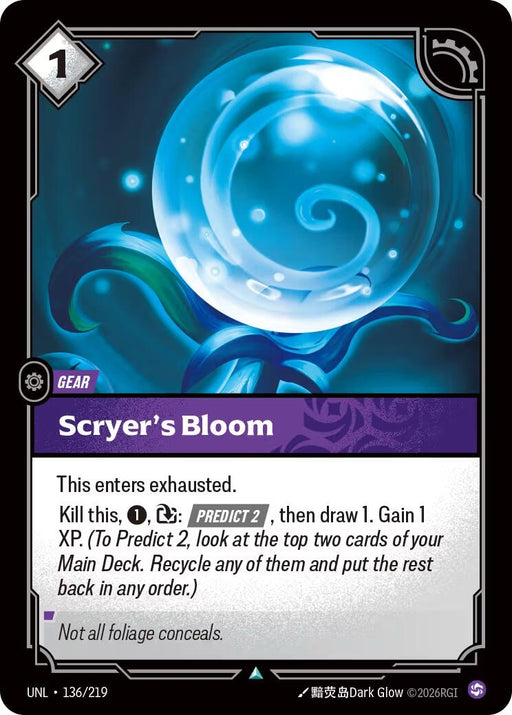 Image for Scryer's Bloom (136/219) (Foil) [Unleashed] - Riftbound: League of Legends Trading Card Game