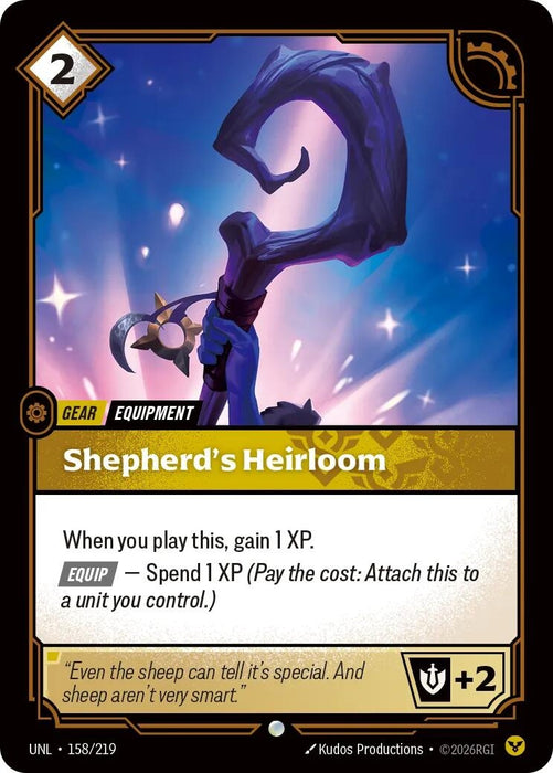 Image for Shepherd's Heirloom (158/219) [Unleashed] - Riftbound: League of Legends Trading Card Game