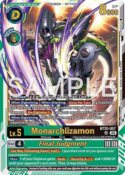 Image for Monarchlizamon // Final Judgement (BT25-057 UR) (Foil) [Dual Revolution] - Digimon Card Game