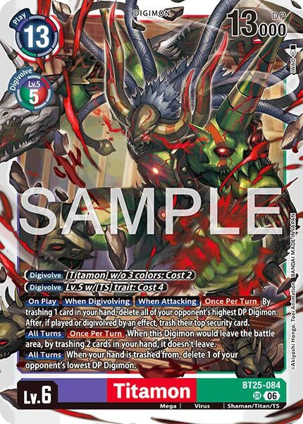 Image for Titamon (BT25-084 SR) (Foil) [Dual Revolution] - Digimon Card Game