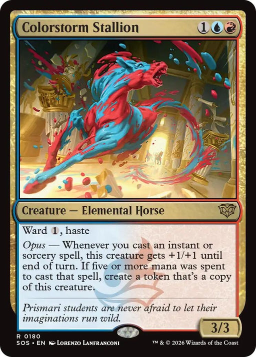 Image for Colorstorm Stallion (180) [Secrets of Strixhaven] - Magic: The Gathering