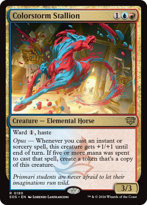 Image for Colorstorm Stallion (180) (Foil) [Secrets of Strixhaven] - Magic: The Gathering