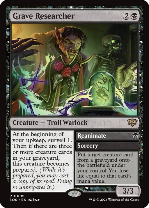 Image for Grave Researcher (85) (Foil) [Secrets of Strixhaven] - Magic: The Gathering