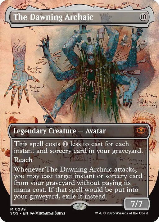 Image for The Dawning Archaic (Borderless) (289) (Foil) [Secrets of Strixhaven] - Magic: The Gathering