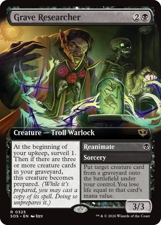 Image for Grave Researcher (Extended Art) (325) (Foil) [Secrets of Strixhaven] - Magic: The Gathering