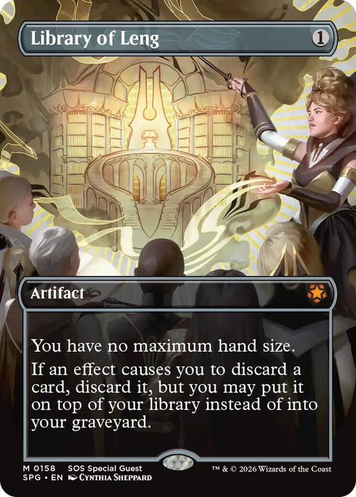 Image for Library of Leng (Borderless) (158) [Special Guests] - Magic: The Gathering