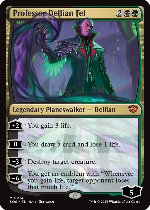 Image for Professor Dellian Fel (214) (Foil) [Secrets of Strixhaven] - Magic: The Gathering
