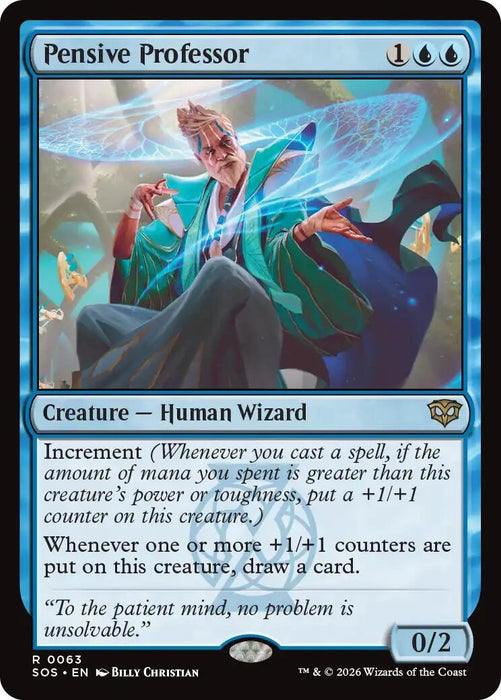 Image for Pensive Professor (63) (Foil) [Secrets of Strixhaven] - Magic: The Gathering